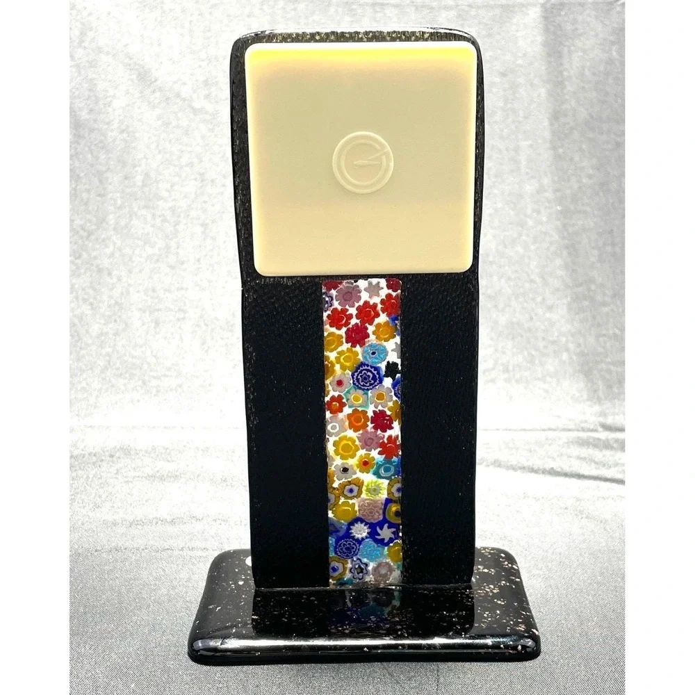 Murano Millefiori Aventurine Art Glass Mantel Clock German UTS 7